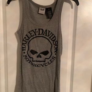 Gray Harley Davidson Ribbed Tank